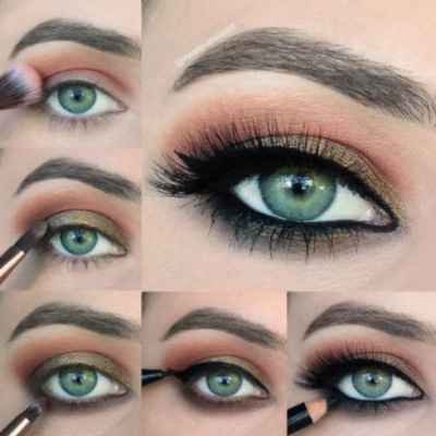 Простой макияж для глаз на каждый день для зеленых глаз