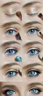 Вечерний макияж для серо голубых глаз пошаговое фото в домашних условиях