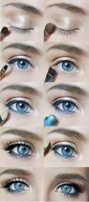 Макияж глаз для серо голубых глаз фото