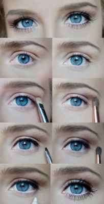 Вечерний макияж для голубых глаз пошаговое фото в домашних