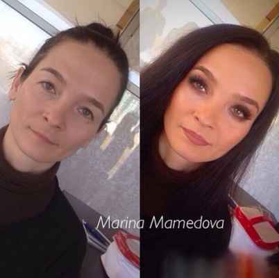 Макияж для серых глаз фото до и после